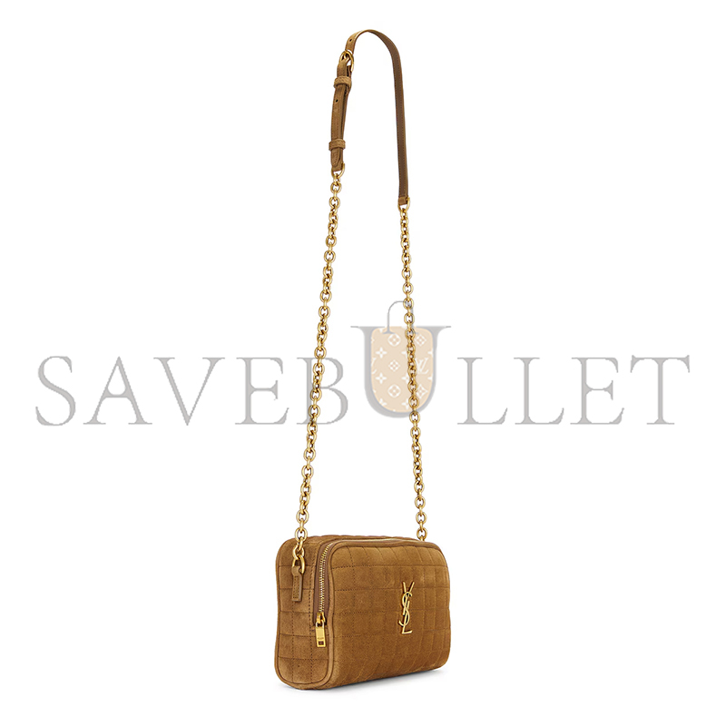 YSL CASSANDRE MATELASSÉ CARRÉ CAMERA BAG IN SUEDE 7648091U8073194 (19.5*14*4cm)